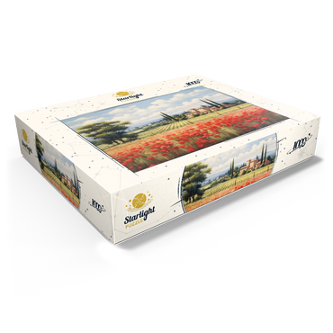 Tuscan Countryside with Red Poppy Field 1000 Jigsaw Puzzle box view1