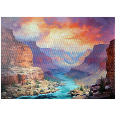 puzzleplate Grand Canyon Sunset Over Colorado River 1000 Jigsaw Puzzle