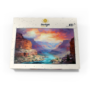 Grand Canyon Sunset Over Colorado River 100 Jigsaw Puzzle box view3