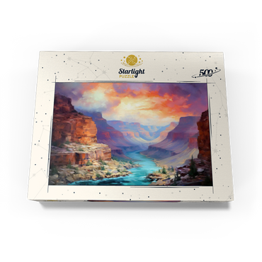 Grand Canyon Sunset Over Colorado River 500 Jigsaw Puzzle box view3