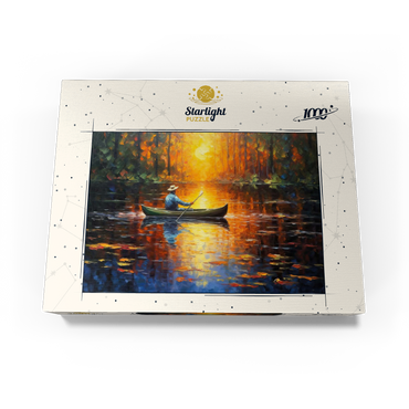 Sunlit Canoe Ride on a Serene Lake 1000 Jigsaw Puzzle box view3