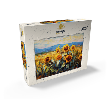 Golden Sunflowers in Summer Fields 1000 Jigsaw Puzzle box view2