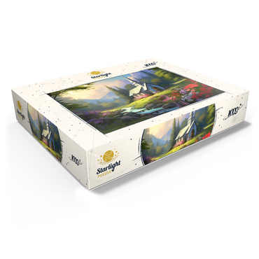 Charming Church in a Mountain Valley 1000 Jigsaw Puzzle box view1