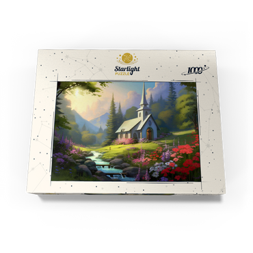 Charming Church in a Mountain Valley 1000 Jigsaw Puzzle box view3