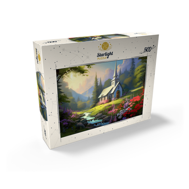 Charming Church in a Mountain Valley 500 Jigsaw Puzzle box view2