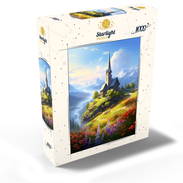 Hilltop Chapel with Mountain Views 1000 Jigsaw Puzzle box view2