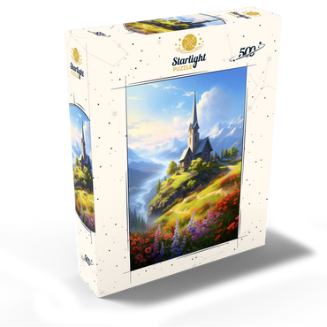 Hilltop Chapel with Mountain Views 500 Jigsaw Puzzle box view2