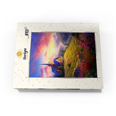 Sunset Chapel with Vibrant Mountain Scenery 1000 Jigsaw Puzzle box view3