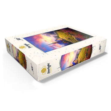 Sunset Chapel with Vibrant Mountain Scenery 500 Jigsaw Puzzle box view1