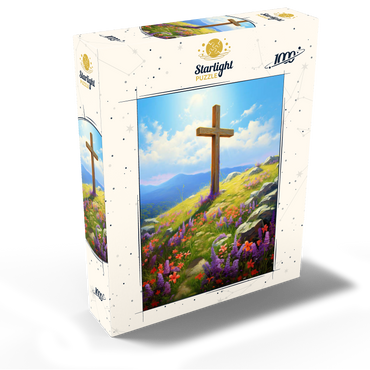 Hilltop Cross with Wildflower Bloom 1000 Jigsaw Puzzle box view2