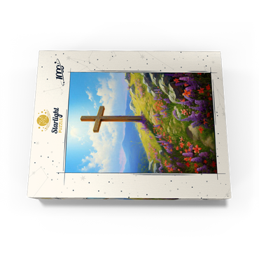 Hilltop Cross with Wildflower Bloom 1000 Jigsaw Puzzle box view3