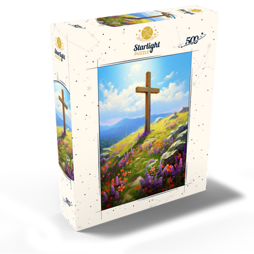 Hilltop Cross with Wildflower Bloom 500 Jigsaw Puzzle box view2