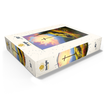Sunlit Cross on Mountain Meadow 100 Jigsaw Puzzle box view1