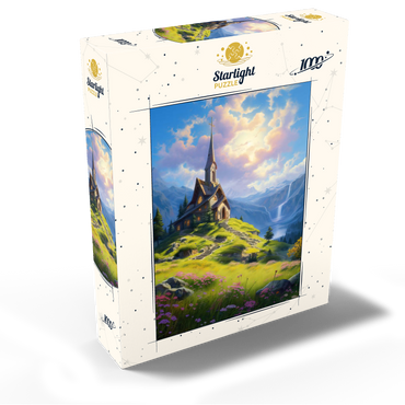 Chapel on a Sunlit Mountain 1000 Jigsaw Puzzle box view2