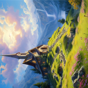 Chapel on a Sunlit Mountain 1000 Jigsaw Puzzle 3D Modell