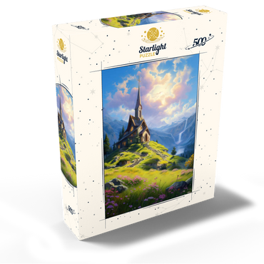 Chapel on a Sunlit Mountain 500 Jigsaw Puzzle box view2
