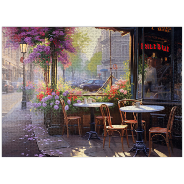 puzzleplate Parisian Sidewalk Café in Bloom 1000 Jigsaw Puzzle