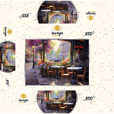 Parisian Sidewalk Café in Bloom 1000 Jigsaw Puzzle box 3D Modell