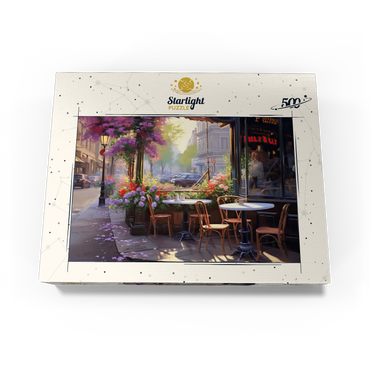 Parisian Sidewalk Café in Bloom 500 Jigsaw Puzzle box view3