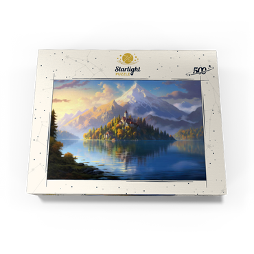 Lake Bled Island and Alpine Peaks 500 Jigsaw Puzzle box view3