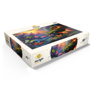 Colorful Butterflies in Enchanted Forest 100 Jigsaw Puzzle box view1