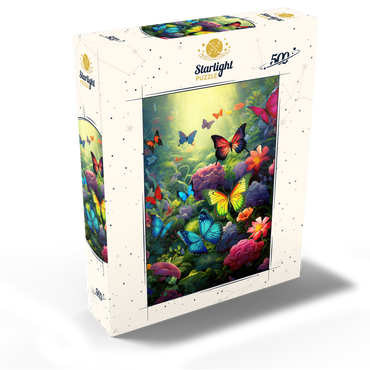 Butterflies in Blooming Enchanted Garden 500 Jigsaw Puzzle box view2