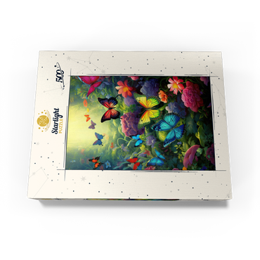 Butterflies in Blooming Enchanted Garden 500 Jigsaw Puzzle box view3