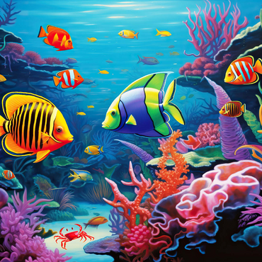 Vibrant Tropical Coral Reef Scene 1000 Jigsaw Puzzle 3D Modell