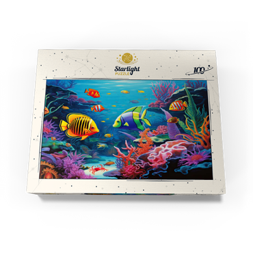 Vibrant Tropical Coral Reef Scene 100 Jigsaw Puzzle box view3