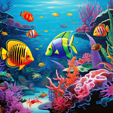 Vibrant Tropical Coral Reef Scene 100 Jigsaw Puzzle 3D Modell