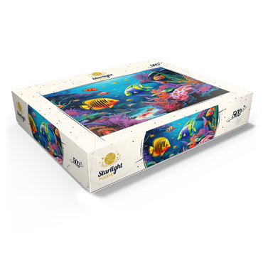 Vibrant Tropical Coral Reef Scene 500 Jigsaw Puzzle box view1