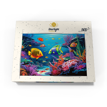 Vibrant Tropical Coral Reef Scene 500 Jigsaw Puzzle box view3