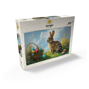 Easter Bunny with Colorful Eggs 100 Jigsaw Puzzle box view2
