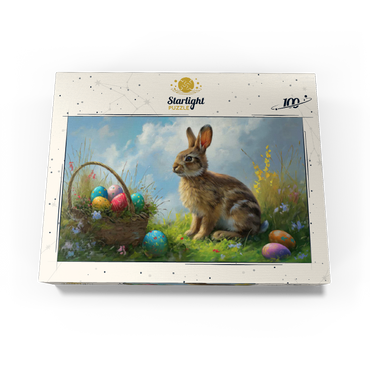 Easter Bunny with Colorful Eggs 100 Jigsaw Puzzle box view3