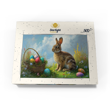 Easter Bunny with Colorful Eggs 500 Jigsaw Puzzle box view3