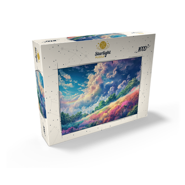Vibrant Meadow Under Rainbow Clouds 1000 Jigsaw Puzzle box view2