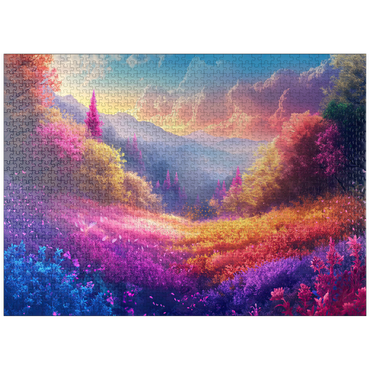 puzzleplate Vivid Rainbow Forest Valley 1000 Jigsaw Puzzle