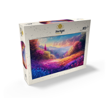 Vivid Rainbow Forest Valley 100 Jigsaw Puzzle box view2