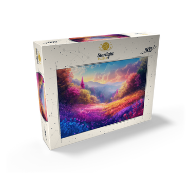 Vivid Rainbow Forest Valley 500 Jigsaw Puzzle box view2