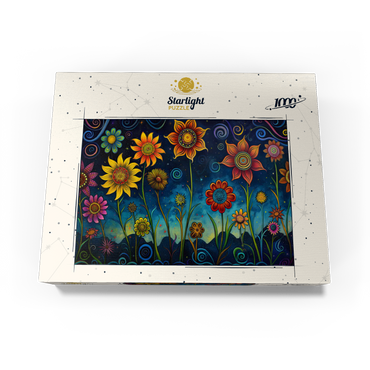 Whimsical Nighttime Flower Garden 1000 Jigsaw Puzzle box view3