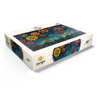 Whimsical Nighttime Flower Garden 100 Jigsaw Puzzle box view1