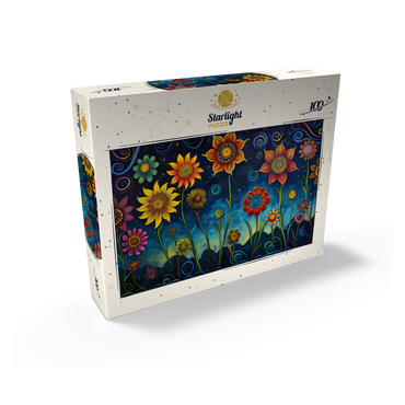Whimsical Nighttime Flower Garden 100 Jigsaw Puzzle box view2