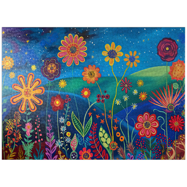 puzzleplate Starry Night Flower Meadow 1000 Jigsaw Puzzle