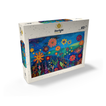 Starry Night Flower Meadow 100 Jigsaw Puzzle box view2