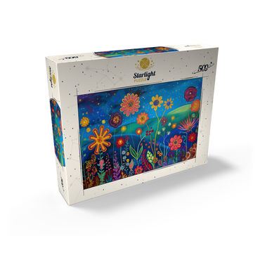 Starry Night Flower Meadow 500 Jigsaw Puzzle box view2