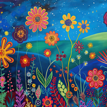 Starry Night Flower Meadow 500 Jigsaw Puzzle 3D Modell