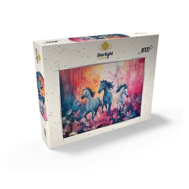 Wild Horses in Vibrant Dreamscape 1000 Jigsaw Puzzle box view2