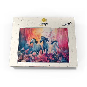 Wild Horses in Vibrant Dreamscape 1000 Jigsaw Puzzle box view3