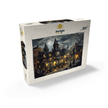 Haunted Village Under Full Moon 500 Jigsaw Puzzle box view2