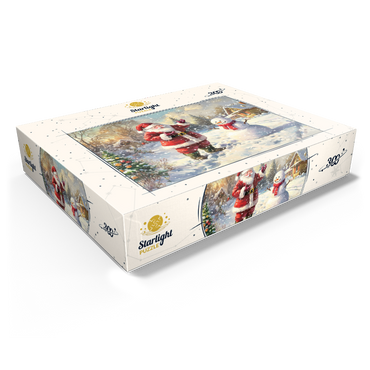 Santa Claus and Snowman in Winter Scene 300 Jigsaw Puzzle box view1